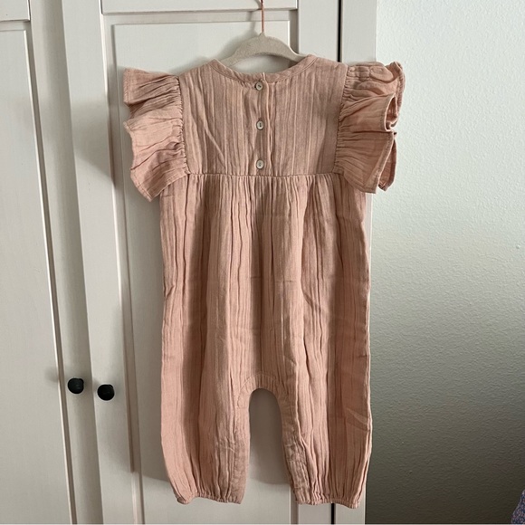 LOUIS LOUISE Churros Floral Embroidered Ruffle Romper Playsuit - Picture 6 of 6